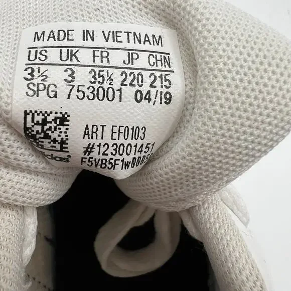 Adidas EF0103 Grand Court White Black Stripes Shoes | US Size 3.5 Women's 5 - Picture 9 of 10